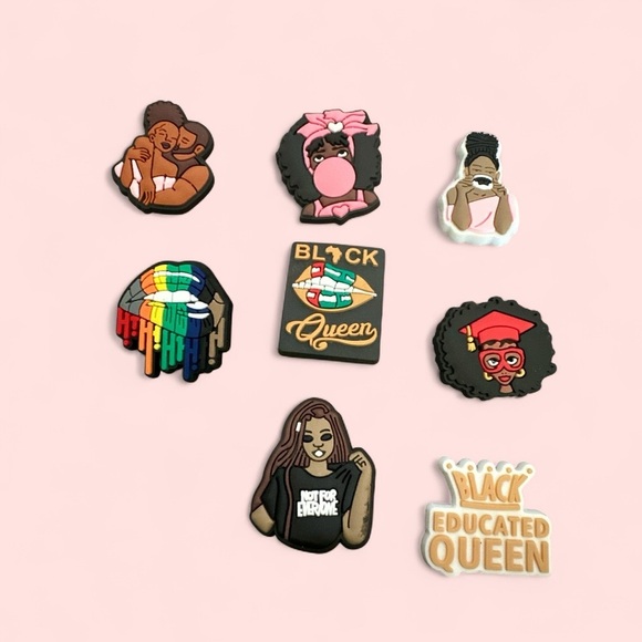 Set of 20 Black Girl Magic & Empowerment Croc Shoe Charms – New - Picture 5 of 5